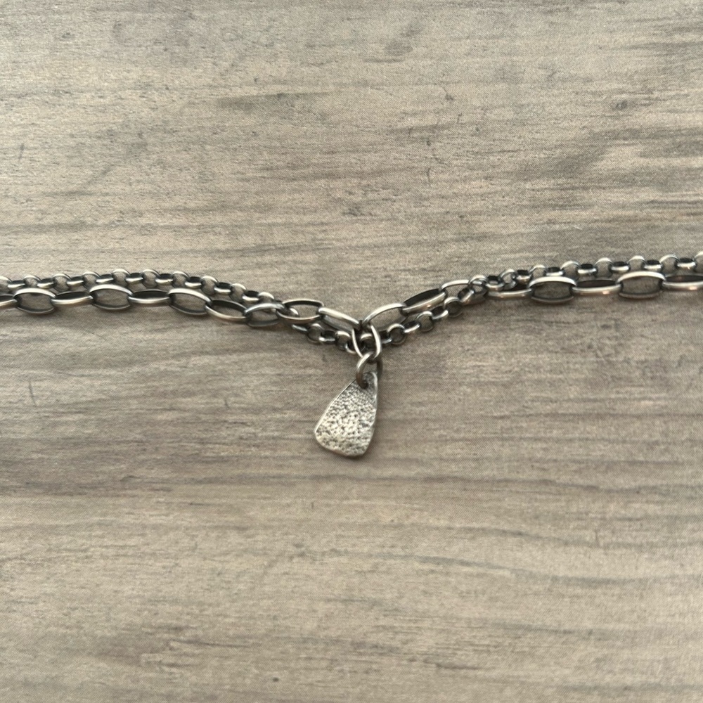 Silpada 925 Oxidized Sterling silver quartz crystal + pearl necklace - Picture 5 of 6